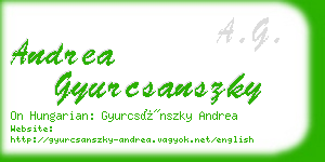 andrea gyurcsanszky business card